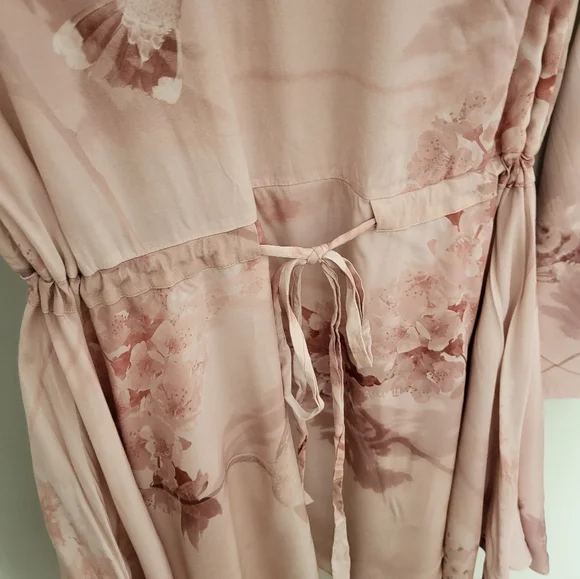 All Saints Cassandra Ume Petal Pink Dress Long Sleeve Size 4 - Picture 9 of 16